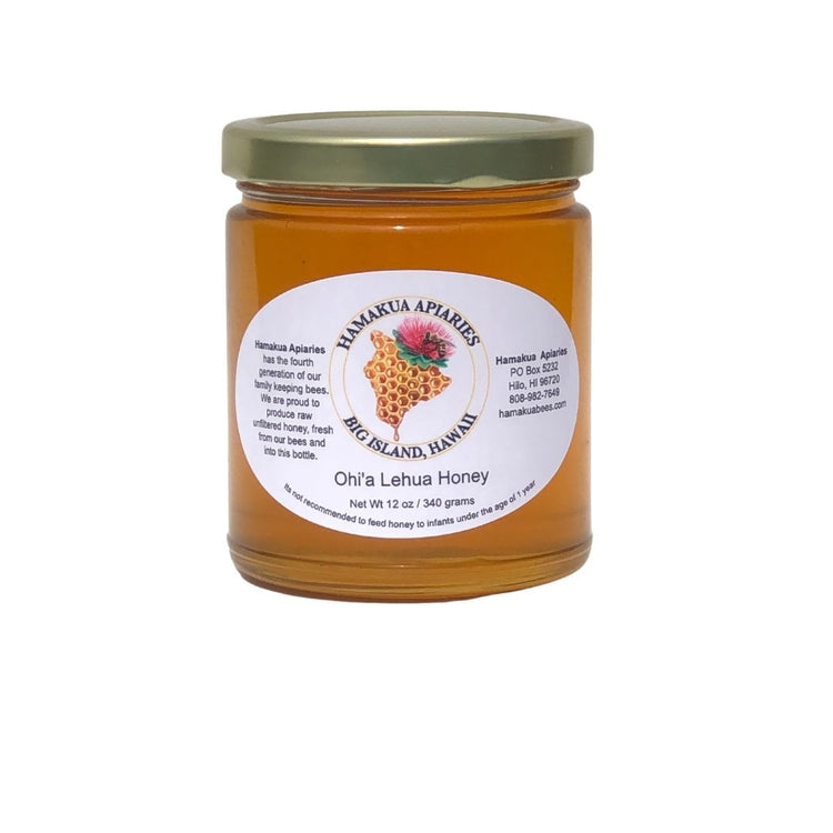12 ounce - Raw Unfiltered Ohia-Lehua Honey